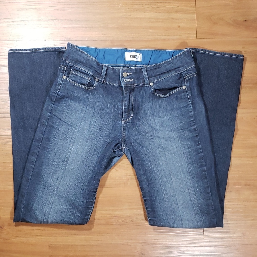 Paige Hidden Hills Staight Dark Jeans